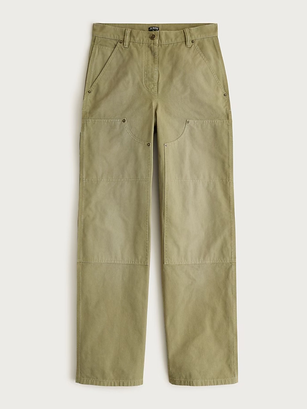 NWT! J. CREW Painter Pant in Olive Green Cotton Canvas Size XS 24
